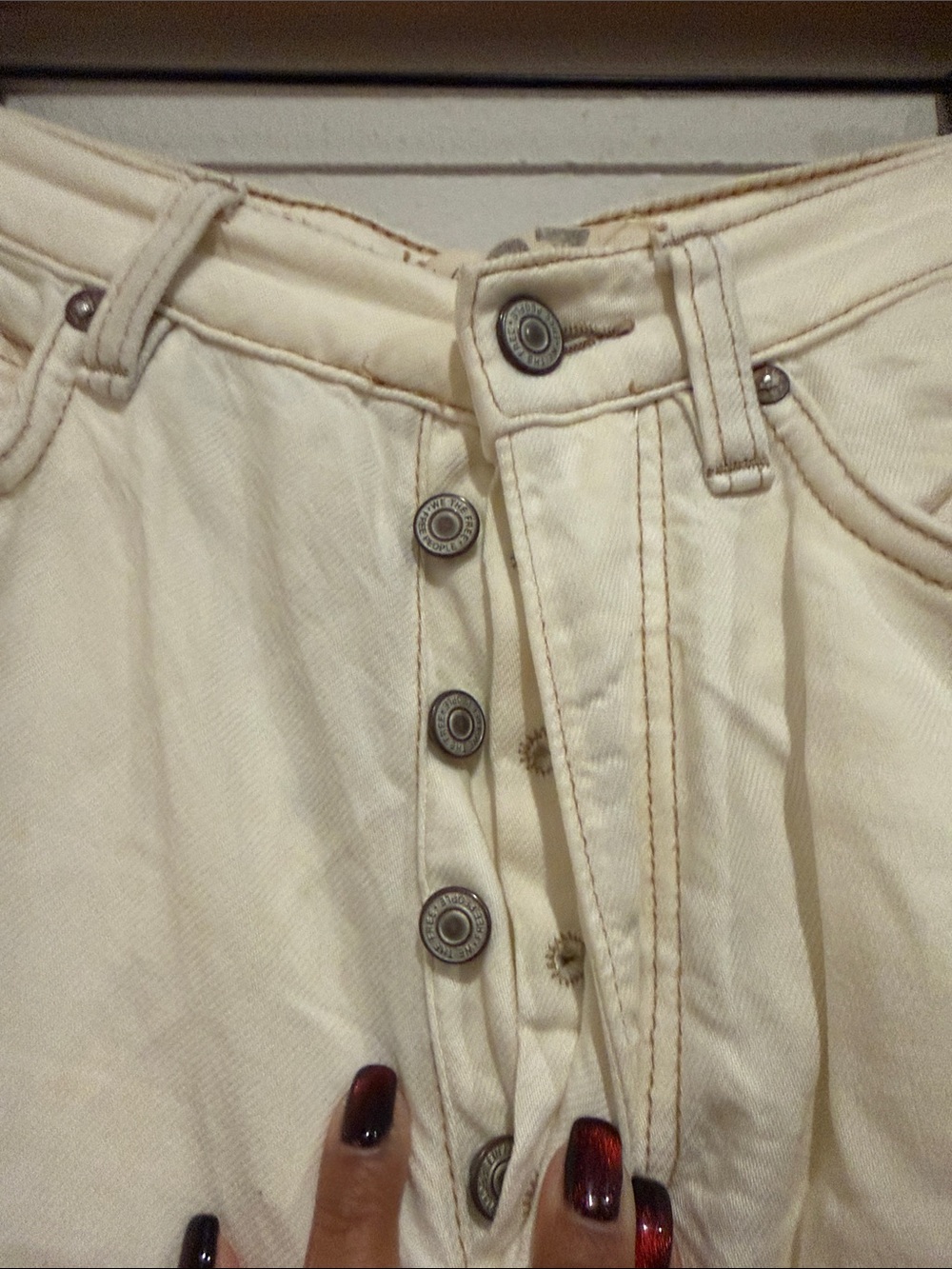 We The Free High-Rise Wide Leg Jeans in Cream - Picture 10 of 14